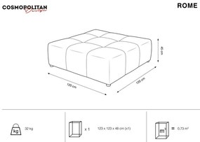 Модул за червен кадифен диван Rome Velvet - Cosmopolitan Design