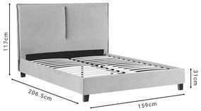 Легло Маджус 279-000009 цвят сив-бежов