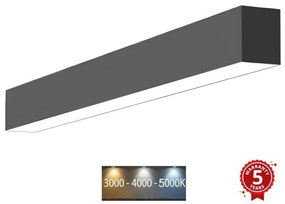 Sinclair LSM 24-40CCT - LED таванно осветително тяло LSM LED/40W/230V 120 см чер