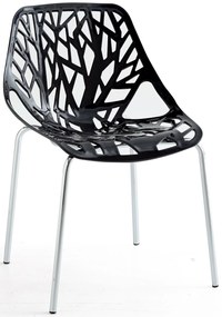 Кухненски стол Plexy-черен (6) парчета