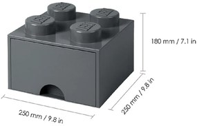 Детска тъмносива кутия за съхранение с чекмедже - LEGO®