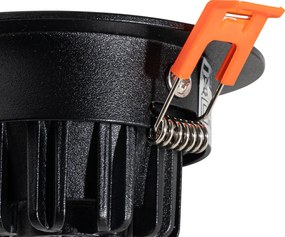 Вграден прожектор черен 6,8 см с LED 750 lm димируем IP23 - Gaius