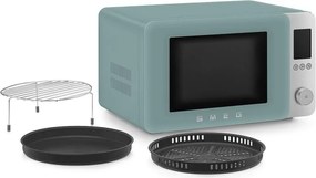 Комбинирана микровълнова фурна с горещ въздух SMEG Collezione MOC02EGMEU, 900W, 27 л, 25 програми, Плавно затваряне, Индивидуални настройки, Зелен