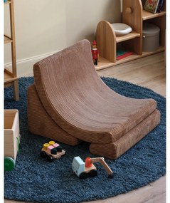 Кафяв детски стол от рипсено кадифе Moon – Wigiwama