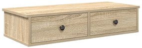 859952 vidaXL Стенен рафт с чекмеджета дъб сонома 80x34x17 см инженерно дърво