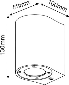 Аплика Градина Soli Round-бял-височина: 25,5 См.