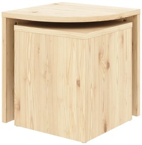 Масички за кафе в комплект 2 бр. от масивен бор в естествен цвят Combine – Karup Design