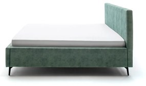 Зелено двойно легло с решетка и място за съхранение , 160 x 200 cm Lizzano - Meise Möbel