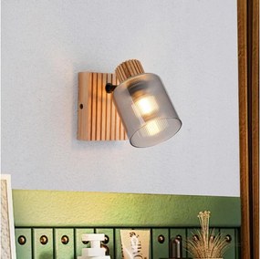 Brilagi - Стенно точково осветително тяло HYGGE 1xE14/15W/230V дърво/димно