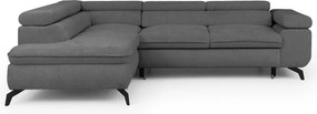 Сив шенилов ъглов диван (ляв ъгъл L форма) Marbeya – Ropez