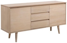 Нисък скрин от декор от дъб естествен 150x75 cm Nagano – Actona