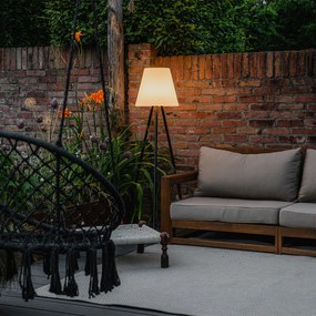 Модерна подова лампа за външен монтаж черна IP44 с LED на слънчева енергия - Virginia