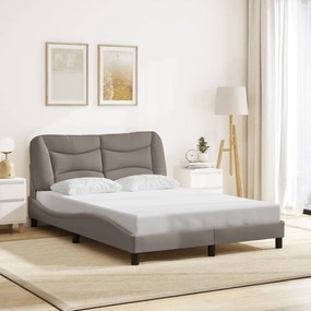 3207776 vidaXL Рамка за легло без матрак, таупе, 140x200 см плат