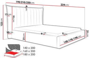 Тапицирано легло Lilkus-Mpez-180 x 200