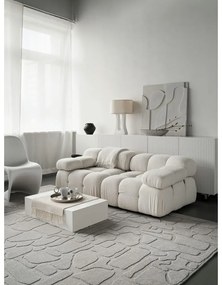 Светлосив вълнен килим 133x190 cm Morphic Dunes – Agnella