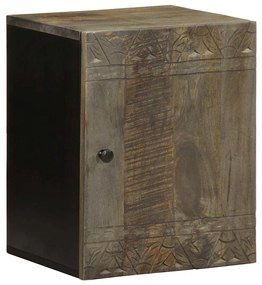 4017812 vidaXL Стенен шкаф за баня 38x33x48 см масивно мангово дърво