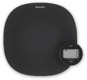 Кухненска везна Brabantia Tasty+ 1001253, До 5 кг, Без нужда от батерии, ТАРА, Дигитален дисплей, Тъмносив