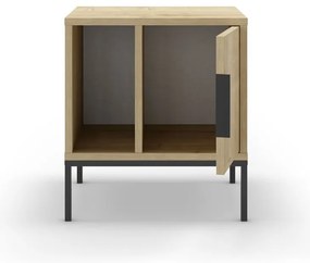 Нощно шкафче в дъбов декор в естествен цвят Lani - Marckeric