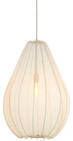 Бежово висящо осветително тяло с текстилен абажур ø 50 cm Itela – Light &amp; Living