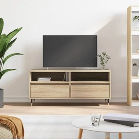 831231 vidaXL ТВ шкаф, сонома дъб, 100x34,5x44,5 см, инженерно дърво