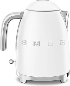Електрическа кана SMEG KLF03WHMEU, 2400 W, 1.7 л, 360° основа, Матово покритие, Бял