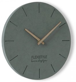 Модерен кръгъл стенен часовник 30 см сив