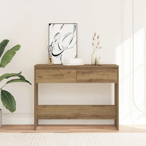 856785 vidaXL Конзолна маса, дъб артизан, 100x35x76,5 см, инженерно дърво