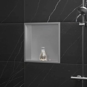 Вграден рафт за баня  30x30 steel brush