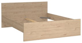 Двойно легло от декор от дъб в естествен цвят 160x200 cm Naia – Tvilum