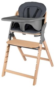 Lionelo - Детски стол за хранене 3 в 1 MEGAN Сиво дърво