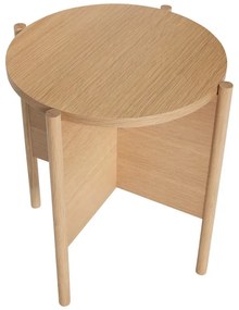 Кръгла странична масичка от декор от дъб ø 45 cm Heritage – Hübsch