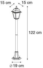 Класически фенер антично злато 122 см IP44 - Capital