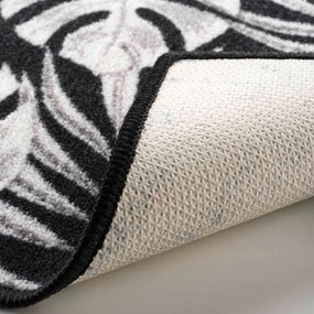 Черен килим подходящ за пране 40x60 cm Amber – douceur d'intérieur