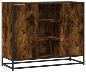 849016 vidaXL Сайдборд, опушен дъб, 92x35x76 см, инженерно дърво
