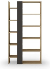 Етажерка за книги в дъбов декор в черен и естествен цвят 80x152 cm Axel - Marckeric