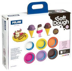 Milan Тесто за моделиране Soft Dough Ice Cream & Waffles, 6 цвята