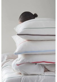 Червено-бежово единично спално бельо от памучен сатен 140x200 cm Align – Mette Ditmer Denmark