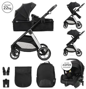 Комбинирана детска количка 3в1 ASPEN LORELLI - BLACK