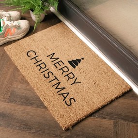 Изтривалка с коледен мотив от кокосови влакна 40x60 cm Merry Christmas – Artsy Doormats