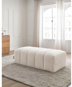 Бяла табуретка от прежда с примки от букле Annecy – Bobochic Paris