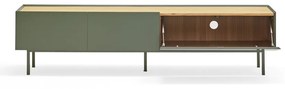 Зелена/естествена маса за телевизор от декор от дъб 180x45 cm Arista – Teulat