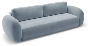 Сиво-син кадифен сгъваем/с място за съхранение диван 262 cm Tonale – Cosmopolitan Design
