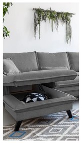 Сив ъгъл на разтегателен диван, ляв ъгъл Charming Charlie - Miuform