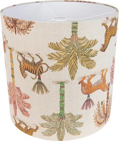 Текстилен абажур многоцветен с животински принт 40/40/40