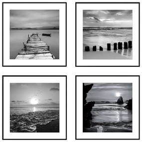 Картини в комплект 4 бр. 30x30 cm Silence by the Water – knor