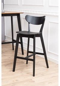 Черни дървени бар столове от каучук в комплект от 2 броя 105 см Roxby - Actona