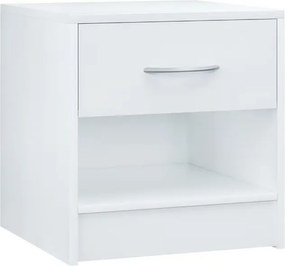 Нощно шкафче Kiel с чекмедже и рафт 41 × 39 × 28 cm Бял