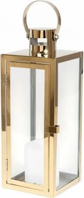 Декоративен фенер TOWER 29 см златист