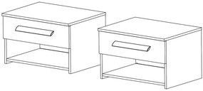 Комплект от 2 нощни шкафчета Effy