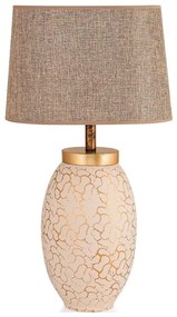 Настолна лампа 1xE27/40W/230V бежов/златист